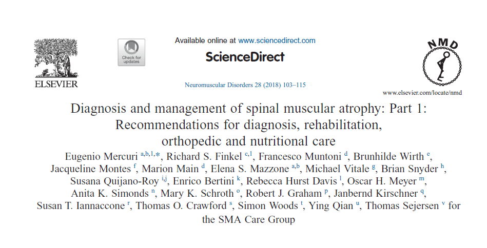 New Standard of Care in SMA is published